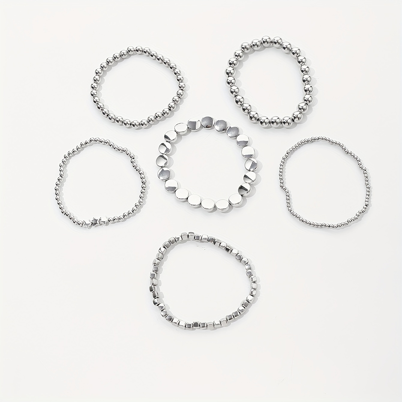 CCB Plastic Beaded Bracelet Set with Starlight Surface Bead Combination Kit